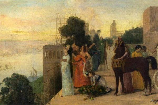 德加作品集-Semiramis Building a City - 1861 - Private collection