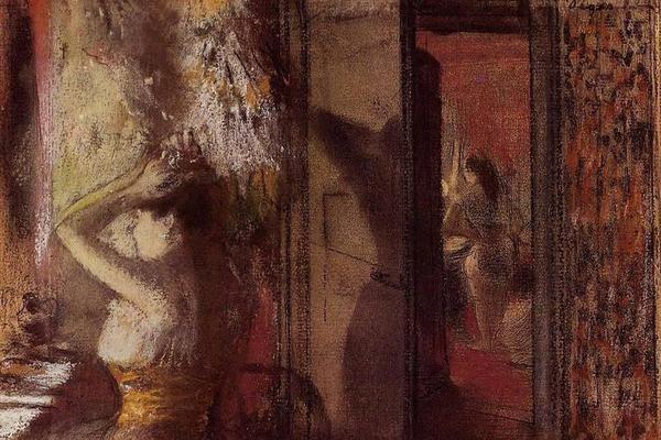 德加作品集-The Actresses Dressing Room - 1885 - PC