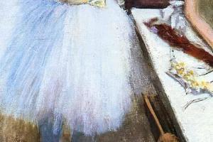 德加作品集-Dancer in Her Dressing Room - circa 1879 - Cincinnati Art Museum (United States) - pastel