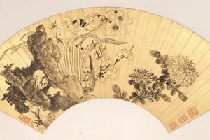 林亭清话图扇-画册