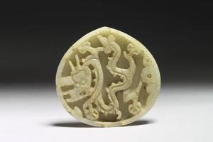 明中晚期 西元1368-1644年 玉龙纹带銙-6