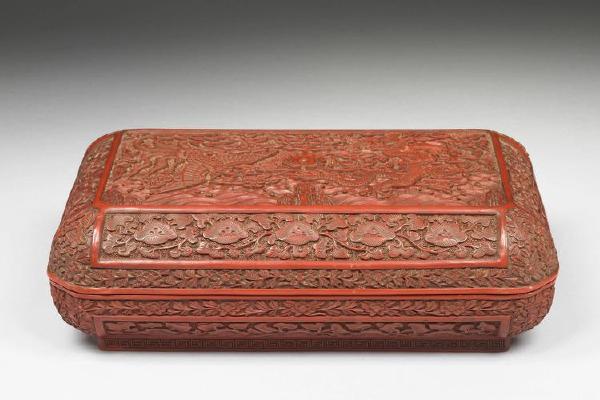 清 乾隆  西元1736-1795年 雕漆盒