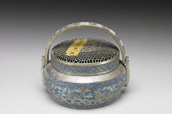 清 西元1644-1911年 珐瑯铜手炉