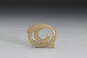 战国   西元前5-前3世纪 旧玉龙纹环
