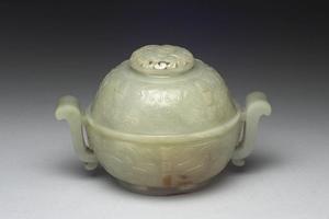 西元1644-1911年 清 青玉兽面纹炉-1