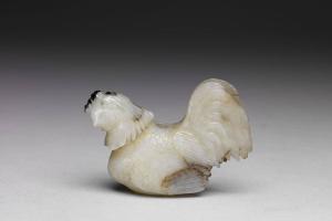 清 西元1644~1911年 白玉鸡