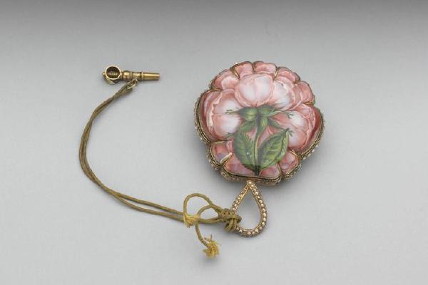 十九世纪 十九世纪  西元1801-1900年 瑞士 画珐瑯玫瑰花式怀表