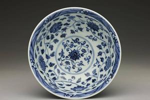 明 永乐  西元1403-1424年 永乐 青花四季花卉纹碗-2