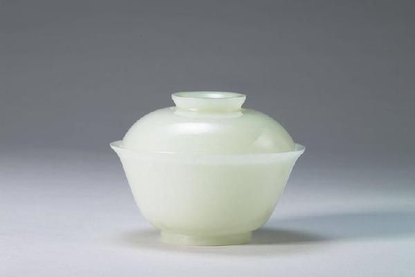 西元1644-1911年 清 白玉盖碗