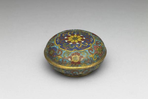 清 乾隆  西元1736-1795年 乾隆铜珐瑯盒