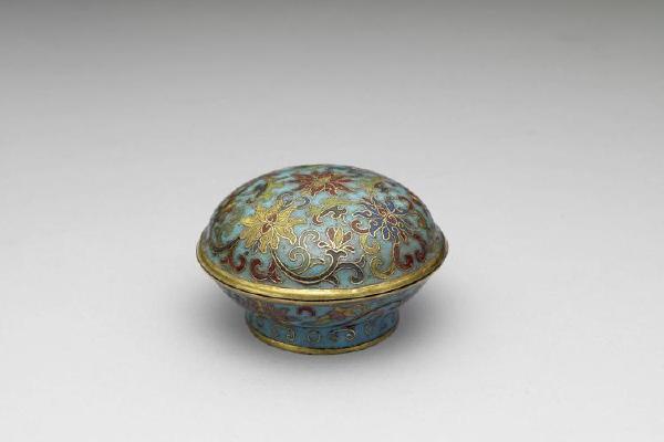 西元1644-1911年 清 铜珐瑯盒