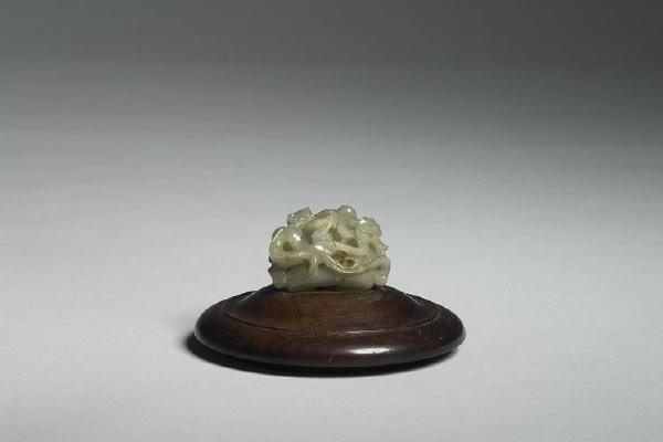 西元1644-1911年 螭纹灵芝玉顶
