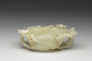 西元1644-1911年 清 青玉梅花洗