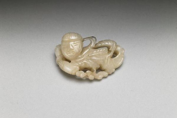 西元1644-1911年 清 白玉人形珮