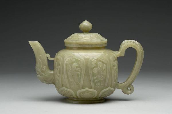 西元1644-1911年 清 玉小茶壶