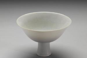 明 永乐  西元1403-1424年 永乐 青白瓷螺纹高足碗