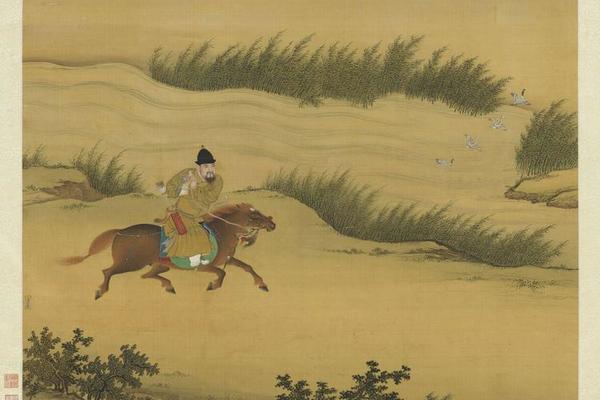 明宣宗马上像轴