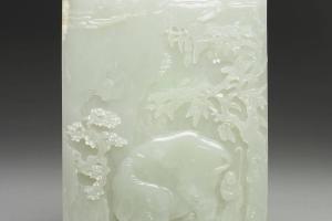 西元1644-1911年 清 太平有象插屏（一对）