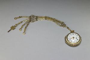 十九世纪 十九世纪  西元1801-1900年  「利喴」画珐瑯西洋人物怀表