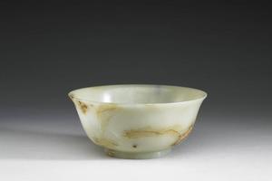清 乾隆  西元1736-1795年 乾隆 青玉大碗