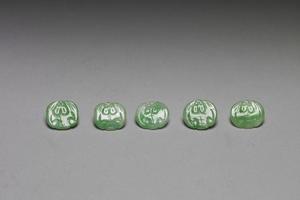 清 西元1644-1911年 蝙蝠纽扣