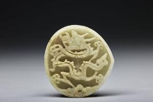 明中晚期 西元1368-1644年 玉龙纹带銙-10