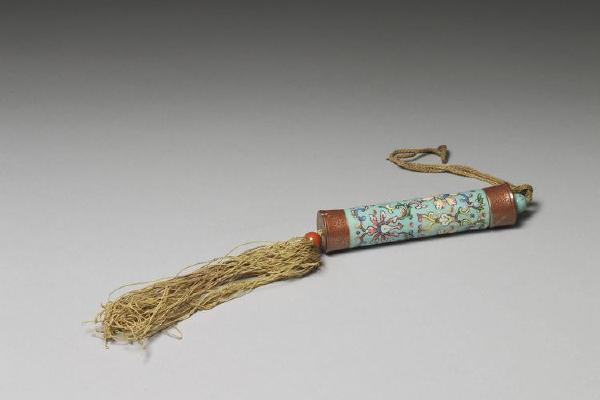 清 西元1644-1911年 粉彩瓷牙签筒-1