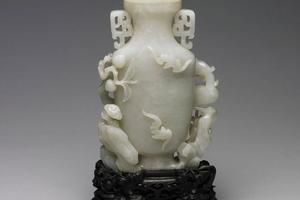 西元1644-1911年 清 白玉盖尊