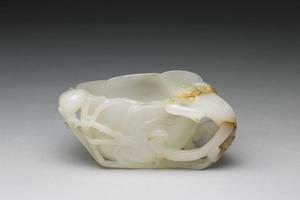西元1644-1911年 清 白玉葵花式小洗