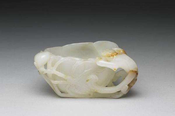 西元1644-1911年 清 白玉葵花式小洗