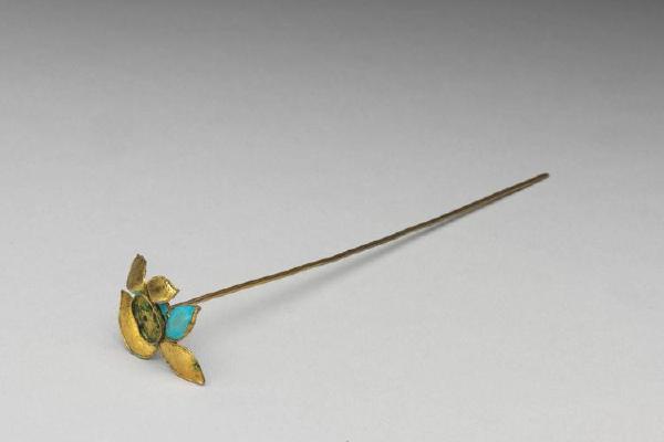 西元1644-1911年 假镶嵌花枝