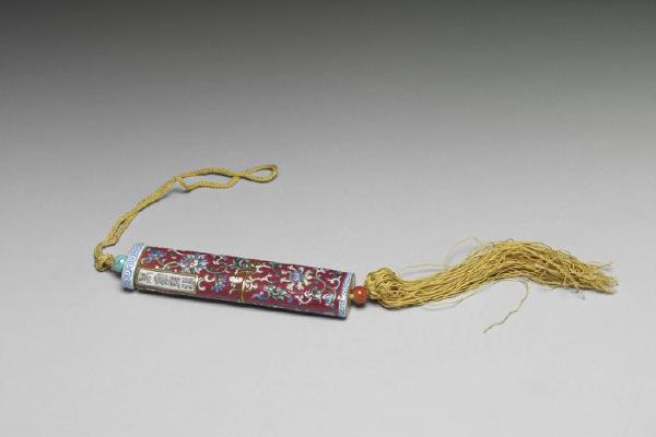 清 西元1644-1911年 粉彩瓷牙签筒-10