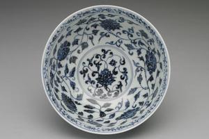 明 永乐  西元1403-1424年 永乐 青花四季花卉纹碗-5