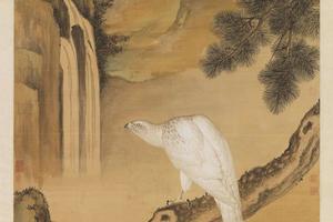 清郎世宁画白鹰轴