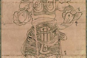 白描十二天图像 风天纸本(珍海本-东京)