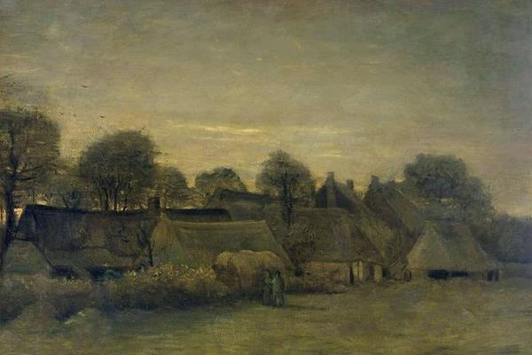 Boerendorp in de avond1884