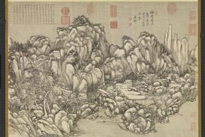 清王原祁仿李营丘笔意轴