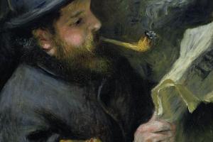 Claude Monet Reading 1872 by Renoir