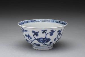 明 永乐  西元1403-1424年 永乐 青花灵芝纹碗