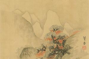 傅眉山水花卉冊(七)