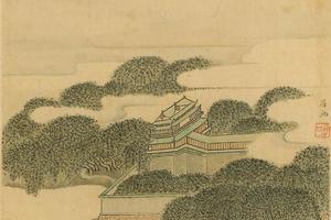 傅眉山水花卉冊(十五)