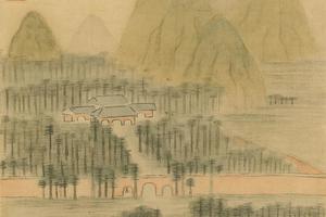 傅眉山水花卉冊(十二)