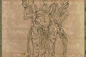 白描十二天图像 火天纸本(珍海本-东京)
