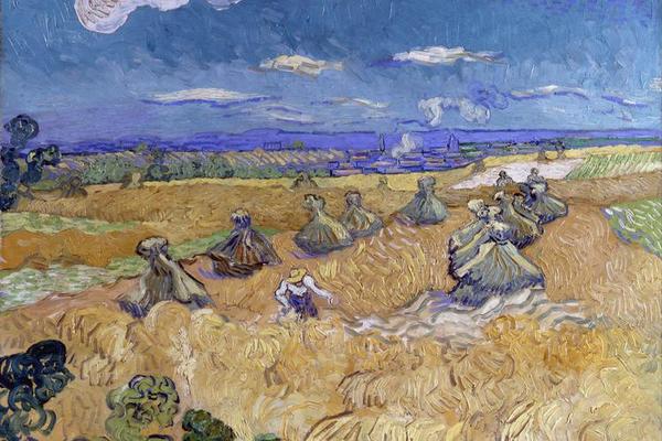 Wheat Fields with Reaper Auvers 1890