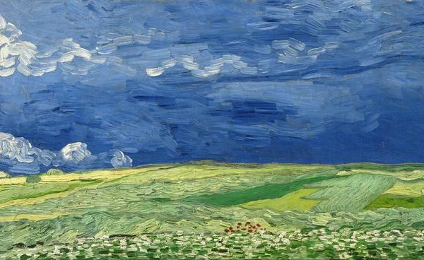 Wheatfield under thunderclouds (July 1890 - 1890)