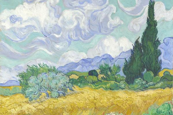 A Wheatfield, with Cypresses1889