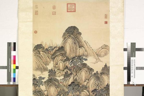 仿范宽山水轴