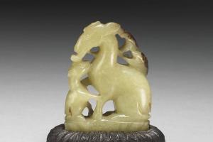 南宋-元代 西元1101-1400年  黄玉子母鹿