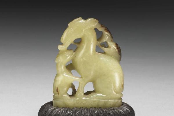 南宋-元代 西元1101-1400年  黄玉子母鹿