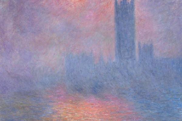 Houses of Parliament, Effect of Sunlight in the Fog, 1900-1901